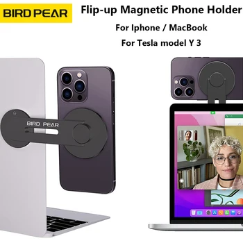 Магнитен държач телефон за iphone 13 14 Pro, поставка за лаптоп, поворачивающаяся на 180 ° за MacBook, скоба за монитор, странично закрепване за таблет