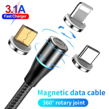 Магнитен Кабел Type-C USB За Бързо Зареждане C USB Кабел за Xioami 11 10 T 9 8 Lite Redmi 9T Note 10 S Pro Google Pixel 6 4A 5 Кабел