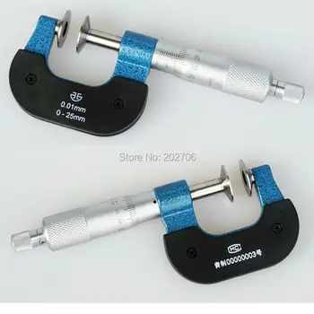 Марка Xibei 0-25 мм, 25-50 мм, 50-75 мм, 75-100 мм, диск микрометър, зъбни прехвърляне, микрометры, дисков микрометър