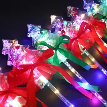 Мига Мига Лампа Star Princess LED Палки Party Favor Супер Прозрачна Форма на Коледно Светещ Магически Пръчка Rave Prop 20pcs