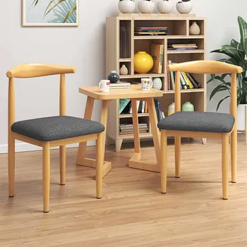 Минималистичен Дървена маса за хранене, стол с мека тапицерия, Кухненски стол от масивно дърво, постмодернистский шезлонг, Дизайнерски мебели Sillas в китайски стил