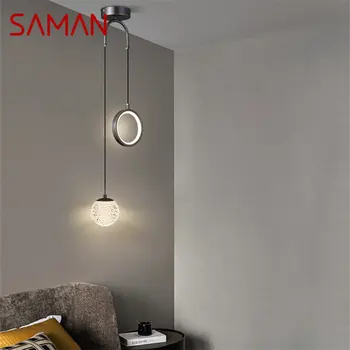 Модерна Черна мед полилей SAMAN LED 3 цвята, просто креативна декоративна подвесная лампа за дома, спални