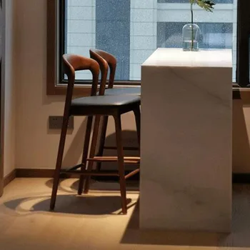 Модерните стаи трапезария столове с защитно покритие за дървени подови настилки, Удобни бар столове, экономящие пространство, Уникална декорация на интериора на Silla