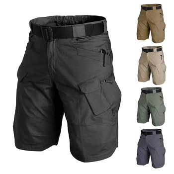 Мъжки градски военни тактически панталони, улични водоустойчив износоустойчиви шорти-карго, бързо съхнещи, с множество джобове, големи размери, туристически панталони