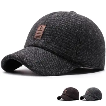 Мъжки есенна ежедневни шапка, зимни слушалки за колоездене на открито, дебела топла шапка, Регулируеми слушалки, бейзболна шапка, туристически вело шапки