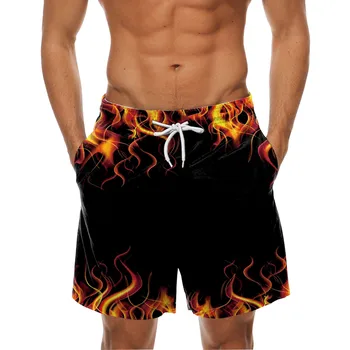 Мъжки модни хавайски плажни шорти с принтом и джапанки, Ежедневни спортни Шорти, Панталони, Мъжки къси Панталони, Шорти за плуване, мъжки къси панталони, мъжки