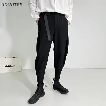 Мъжки панталони са Красиви Широки Пролетни В Корейски стил, Стегнати Модни Разнообразни Ежедневни Панталони-молив За Всеки Ден, Реколта Ефектен Тактически Основни