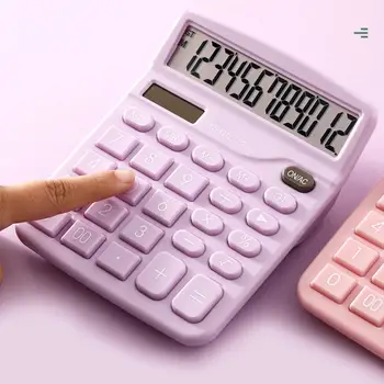Настолен калкулатор, който е чувствителен към батерията/слънчева енергия бутон, имат противоплъзгаща основа, счетоводният финансов инструмент с висока разделителна способност, 12-цифрен калкулатор