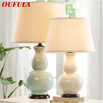 Настолна лампа OUFULA, настолна керамични модерна офис в луксозна декоративна легло, led лампа за дома