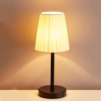 Настолна лампа с кристали в скандинавски стил, ретро Топло брак, регулируема светлина, лесна нощна лампа за спални, украса, тъканно переключающая лампа