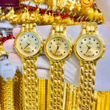 Не изчезват висококачествени дамски златни часовници INS, нови издълбани женски малки златни часовници с натурален лице Fritillaria, висококачествен механизъм