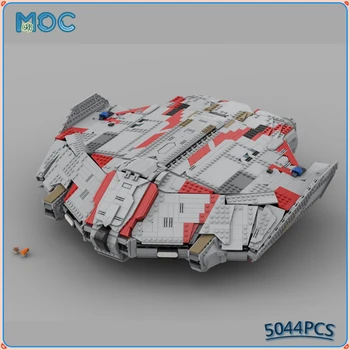 НОВ План за MOC Модел на космически кораб Тип 9 Тежък самолет Изтребител Градивен елемент САМ на Модулен пакет от тухли Играчки Коледен подарък
