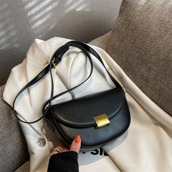 Нова реколта чанти за жени 2023, дизайнерски луксозни чанти през рамо, дамска кожена чанта през рамо, качествени чанти с капак, женски