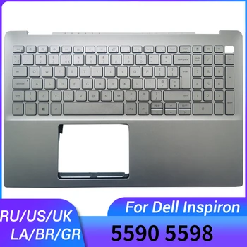 НОВАТА клавиатура за лаптоп Dell Inspiron 5590 5598 на руски/американски/английски/латински испански/бразилски/немски език с подсветка на горния капак подложки за ръце