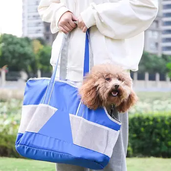 НОВАТА преносима чанта за носене на открито, удобни дишащи чанта от плат Оксфорд, пътна чанта-тоут за Кучета и котки