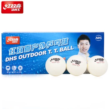 Нови 20 топки на DHS за тенис на маса на открито (при всякакви метеорологични условия, зашити в КОРЕМА на 40 + топки) Пластмасови топки за пинг-понг с база 5,0 /5