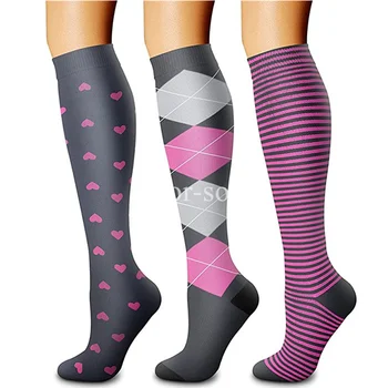 Нови Компресия Чорапи, подходящи за лечение на медицински отоци, диабет, разширени вени, чорапи за активен отдих, мъжки и дамски чорапи за джогинг, пешеходен туризъм, спортни чорапи