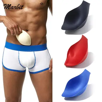 Нови мъжки секси бикини, които разширение на пениса части за къпане, бельо, слипове, къси панталони, порести торбичка, повдигащ, тампон