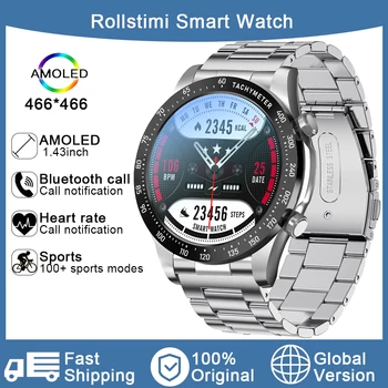 Нови мъжки часовници с Bluetooth-разговори 466*466 AMOLED, водоустойчив фитнес гривна с сърдечния ритъм, женски гривна NGC за IOS HUAWEI Android