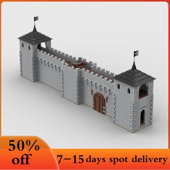 НОВИЯТ Модулен Средновековен замък по индивидуална технология MOC-125857, Монтажна играчка за възрастни 