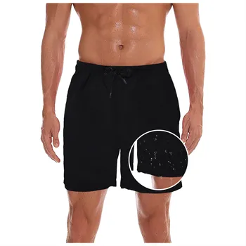 Обикновен Мъжки къси Панталони Летни Мъжки Плажни Директни Ежедневни Панталони на бързо съхнещи Мъжки Спортни Шорти Еластични Бански шорти за мъже