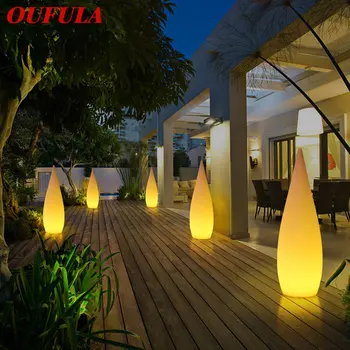 Озеленяване лампа OUFULA Solar Water Droplet водоустойчива IP65 с дистанционно управление за декорация на градината веранда