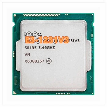 Оригинален процесор Xeon E3-1231V3 3,40 Ghz, 8 М LGA1150 Четири-ядрен настолен процесор E3-1231 V3 Безплатна доставка E3 1231 E3 V3 1231V3