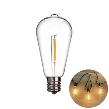 Основни led гирлянди, E12, топли бели лампи ST38, преносими led крушка на Едисон, гирлянди за вътрешна и външна употреба