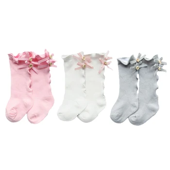 Памучни детски чорапогащи за момичета, есенно-зимни чорапи принцеси за момичета, топъл коледен подарък за новородено