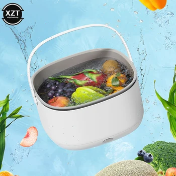 Перална машина за плодове и зеленчуци Удобна кошница за измиване на плодове и зеленчуци Електрическа перална машина с кухненски инструмент за почистване