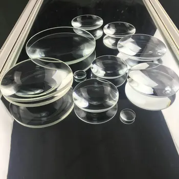 Плосковыпуклая обектив от стъкло с висока разделителна способност, увеличительная леща с голям диаметър, моноконвексная 10-кратна изпъкнала леща, фокусът е за проверка на показанията