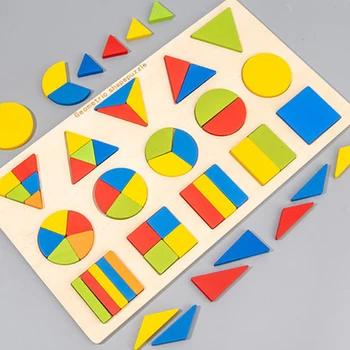 Подходяща играчка за разпознаване на форми на детето, дъска за началото на обучението на децата по метода на Монтесори