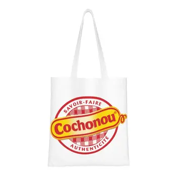 Потребителски Чанти за пазаруване с логото на Pig Cochonou, холщовые чанти за пазаруване, женски миещи чанти за пазаруване в магазини за хранителни стоки