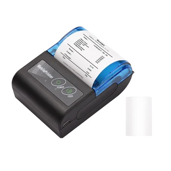 Преносим Мини-термопринтер 2-инчов безжичен USB принтер за чекове, билетни проверки, съвместим с iOS, Android, Windows