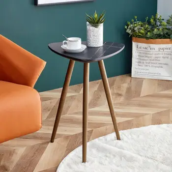 Приставной маса в съвременния минимализме, Малка масичка за кафе с метални крака, Триъгълен Шкаф за хол, спалня, Апартамент