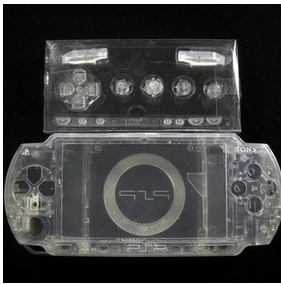 Прозрачен кристал цвят за игралната конзола PSP1000 PSP2000 PSP 3000 Shell пълна подмяна на корпуса калъф с бутони комплект