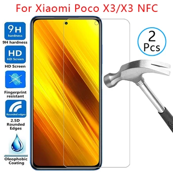 протектор на екрана от закалено стъкло за xiaomi poco x3 nfc case калъф за ksiomi xiomi pocox3 x 3 3x x3nfc защитна чанта за телефон