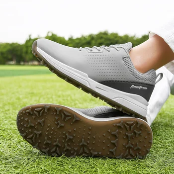 Професионални обувки за голф, за мъжете, Удобни спортни маратонки за тренировка на голф на открито, мъжки маратонки за голф без бодли