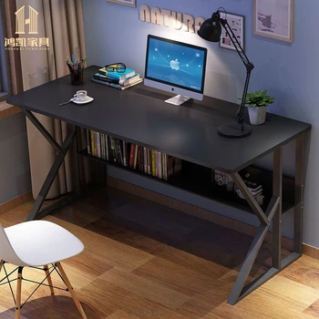 Работно бюро Метална стоманена Модерен Работно бюро за дома, Офис маса Дървена компютърна маса