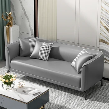 Ретро еластичен разтегателен Релакс Recliner, кожен диван за комфорт възрастни, Уникален дизайн на столове, Мебели за хола Divani Soggiorno