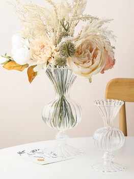 Ретро-сънливи вятърна стъклена ваза, за украса на хола, гидропонная ваза, за растенията, за украса на дома стаен, просто