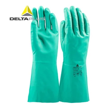 Ръкавици от нитриловой гума DELTA PLUS с дължина 33 см, застраховка на труда, работни киселина латексови ръкавици, нескользящие защитни ръкавици