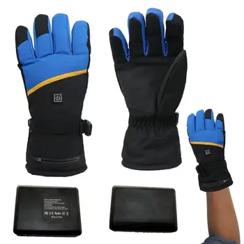 Ръкавици с електрически отопляеми Акумулаторни топли Ръкавици с допир на пръстите С регулируема температура на отопление 3 Ръкавици с напрежение 5 за