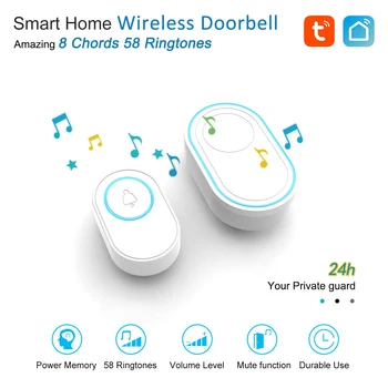 САМОЛЕТА Wifi SASHA Интелигентен звънец Добре Дошли у дома, 433 Mhz, звънчева, Охранителна аларма, приложението за дистанционно управление, Безжичен Интелигентен Дом