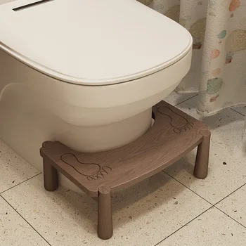 Санитарен Стол за Тоалетна от Масивна Дървесина За Възрастни, който Седи Клекнал, Поставка За Крака За Домашно Тоалетна, Столче За Хол, Детски и Ниско Столче