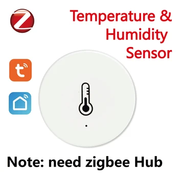 Сензор за Температура и Влажност на Hristo ZigBee в Реално Време Работи С Алекса Google Home Smart Home Smart Life /Sasha Smart App Control