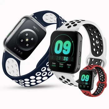 Силиконов ремък за OPPO Watch 41 мм и 46 мм, Спортен каишка за часовници и Гривни за OPPO smart watch 41/46 мм Заменяеми Колана Аксесоари