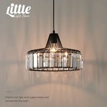 Скандинавски led окачен лампа за кухня, островен трапезария, кръгла модерна железен полилей, черно кът с мека мебел, стъклени осветителни тела E27