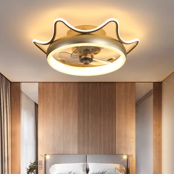 Скандинавски декор спални, led осветителни тела за стаите, вентилатор на тавана, лампата за ресторант, трапезария, вентилатор на тавана с осветление, дистанционно управление