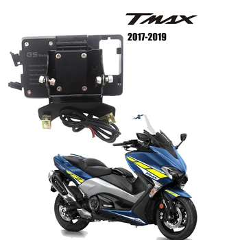 Скоба за навигация на ветровом стъкло мотоциклет, USB-зарядно, стойка за мобилен телефон за YAMAHA TMAX 530 T-MAX 530 2017-2019